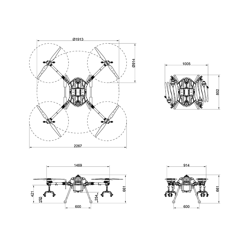 ADT AQUILA S 20L-4M permetező drón alapcsomag