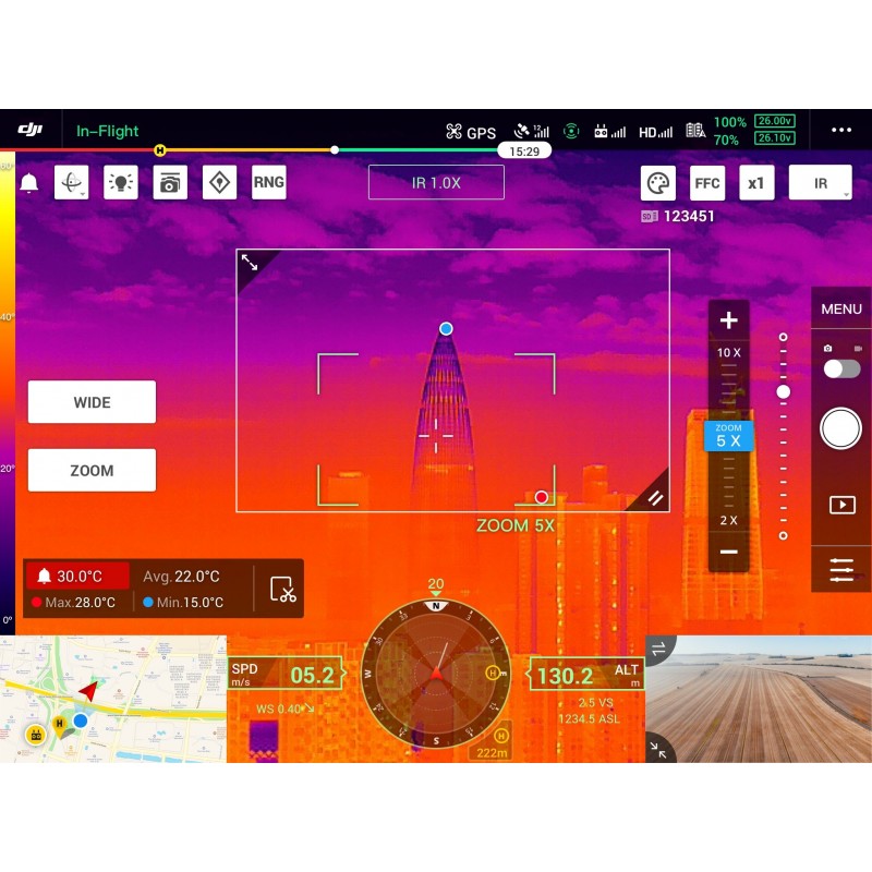 Dji Zenmuse H20T gimbál kamera Matrice 300 RTK-hoz